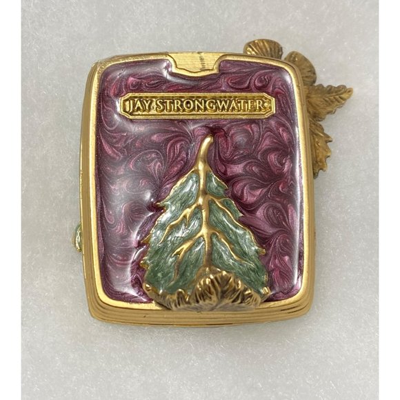 Jay Strongwater Square Floral Picture Frame Lady Bug Insect Flower Signed - Picture 2 of 7